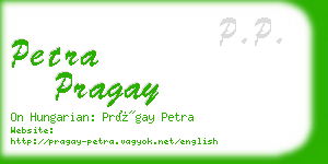 petra pragay business card